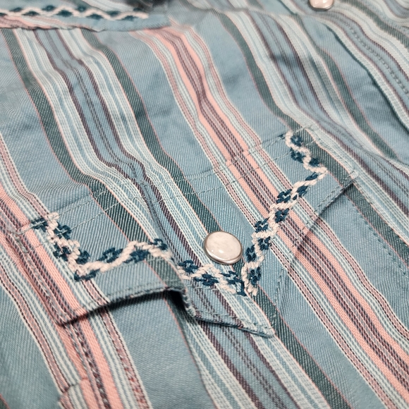 Womens Multicolored Wrangler Retro Button Up Western Vest Size Small - Picture 4 of 11